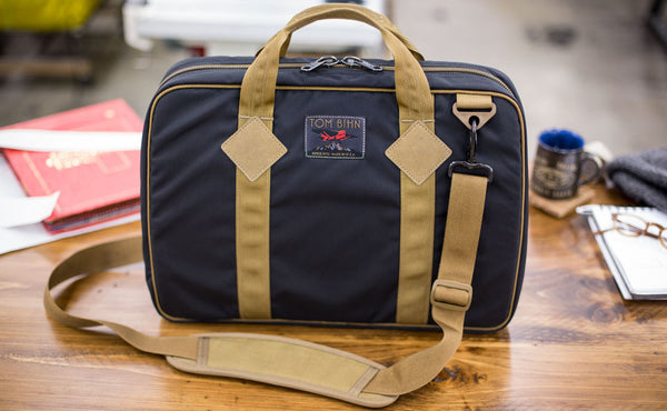 A full Founder's Briefcase sitting upright.
